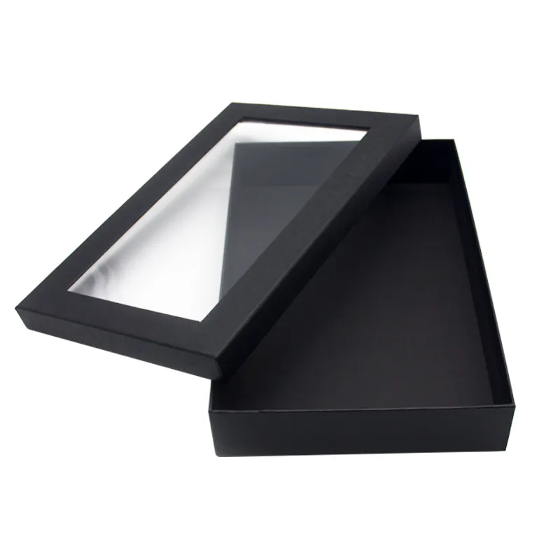 Caja de ventana de PVC transparente con impresión de logotipo personalizado de alta calidad-WallisPlastic