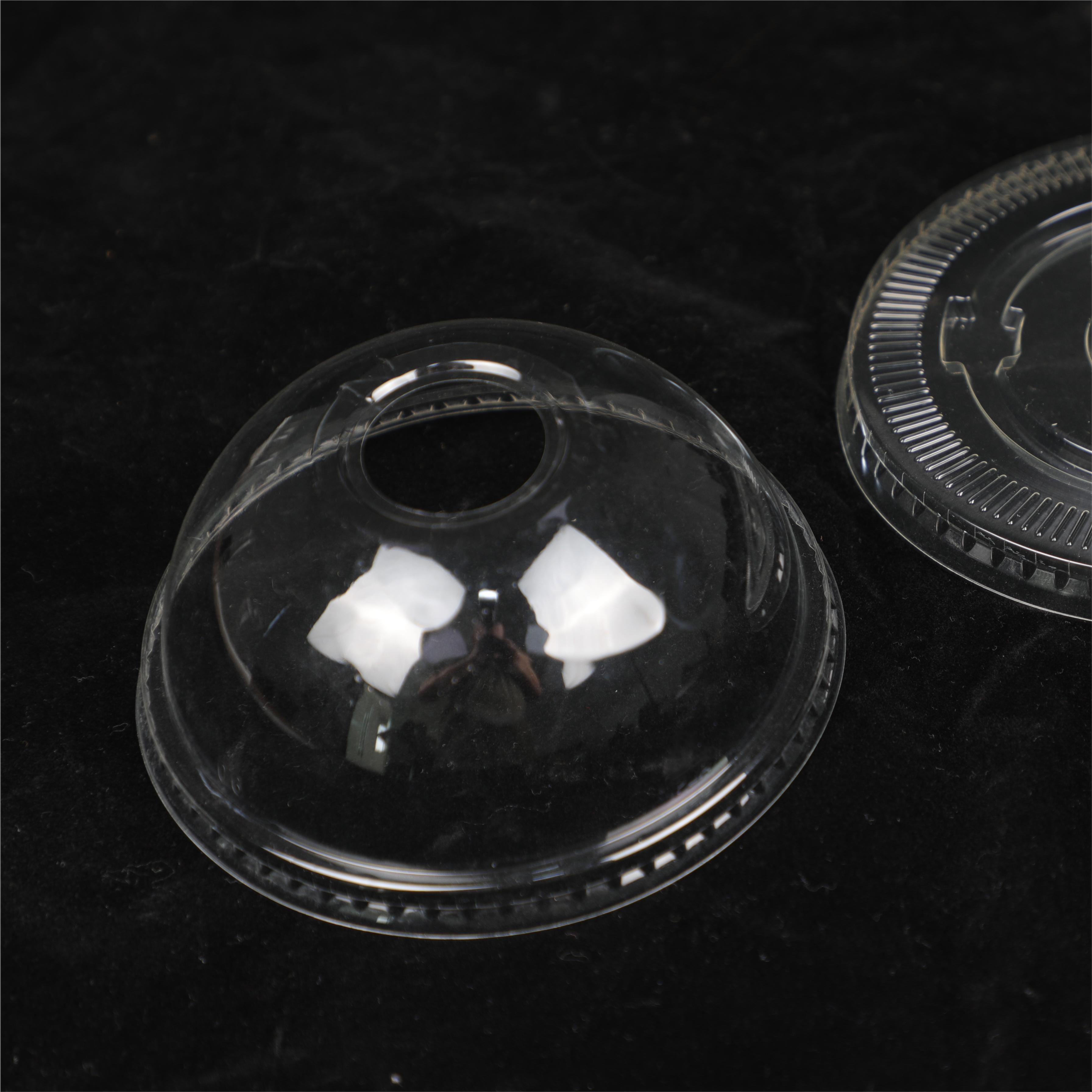 Tapas de taza de bebida fría de PLA transparente ecológicas-wallis