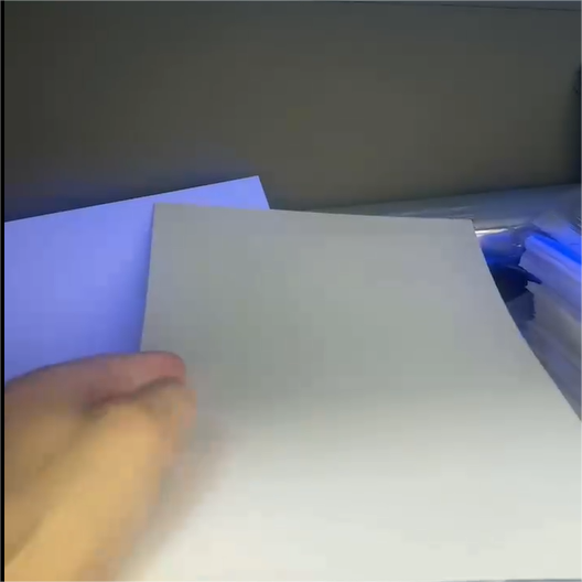 Hoja de PC blanca no fluorescente para impresión por inyección de tinta-WallisPlastic