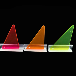Panel de visualización acrílico fluorescente personalizado de diferentes colores