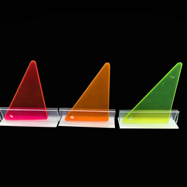 Panel de visualización acrílico fluorescente personalizado de diferentes colores