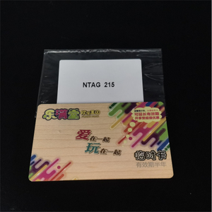 NTAG 215 Tarjeta de madera NFC de bambú-WallisPlastic