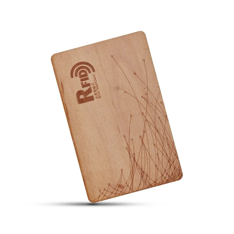 Venta caliente NFC Tarjeta de bambú NTAG 216 Tarjeta de madera RFID inteligente-WallisPlastic